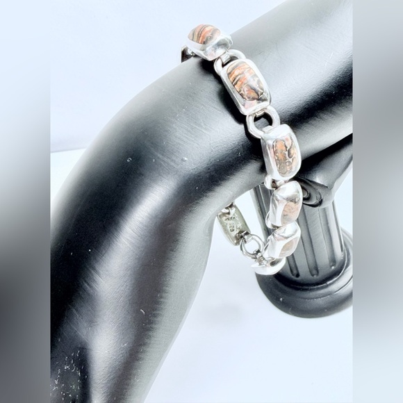 Silpada Jewelry - Silpada Rare HTF Sterling Silver & Leopard Jasper Toggle Clasp Bracelet